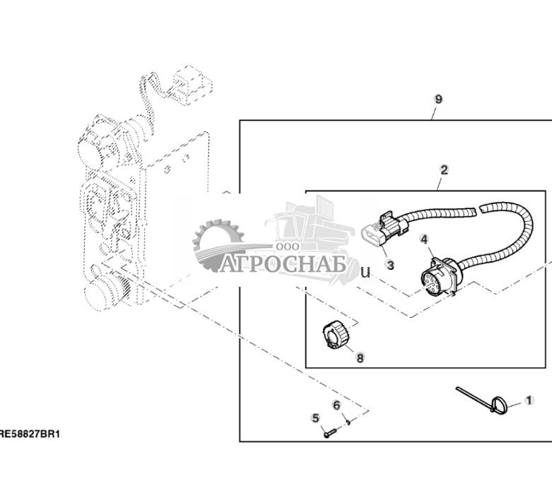 Узел электрического разъема, 9-контактный агрегата - ST75587 189.jpg